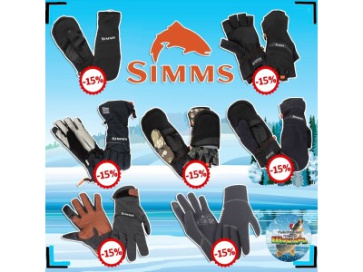 Акция на варежки и перчатки Simms -15%