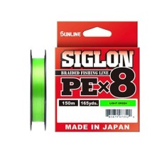 Шнур плет. SUNLINE Siglon PEx8 150m #1.7 0.223mm 30LB 13kg светло-зеленый