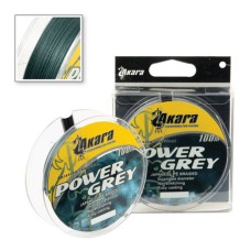 Шнур плет. Akara Power Grey 100м 0.18mm 9,5кг серый