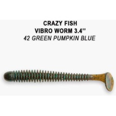 Силикон CRAZY FISH "Vibro Worm 4" 10см" 75-100-6 цв. 42