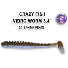 Силикон CRAZY FISH "Vibro Worm 4" 10см" 75-100-6 цв. 3d