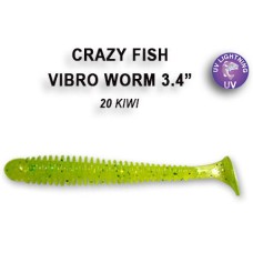 Силикон CRAZY FISH "Vibro Worm 4" 10см" 75-100-6 цв. 20