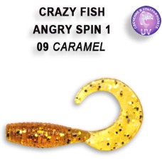 Твистер Crazy Fish Angry Spin 1.4" 78-35-6 цв. 9