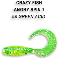 Твистер Crazy Fish Angry Spin 1.4" 78-35-6 цв. 54