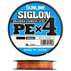 Шнур плет. SUNLINE Siglon PEx4 150m #1 0.171mm 16LB 7.7kg мультиколор