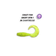 Твистер Crazy Fish "Angri Spin 1" 20-25-6 цв. 6