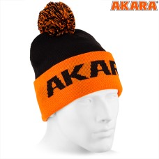 Шапка зимняя Akara Sport Winter Pompon Black/Orange 5