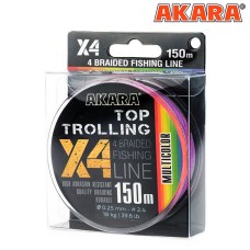 Шнур плет. Akara Top Trolling X4 150m 0.14mm 9kg мультиколор