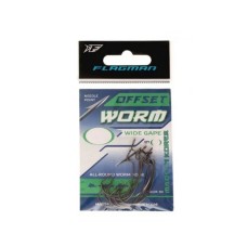 Крючки Flagman Offset Worm Super Wide Gape All-Round Worm Hook № 1 (6 шт.)