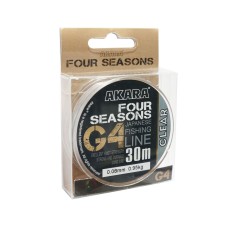 Леска Akara G4 Four Seasons 30m 0.133mm 2.40kg Clear