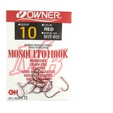 Крючки OWNER 5177 Mosquito Hook Red № 10 (12шт)