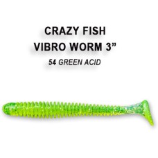 Рипер Crazy Fish Vibro Worm 3 11-75-6 цв. 54