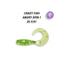 Твистер Crazy Fish "Angri Spin 1" 20-25-6 цв. 20