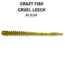 Силикон CRAZY FISH "Cruel Leech" 2.2" 8-55-6 цв. 1