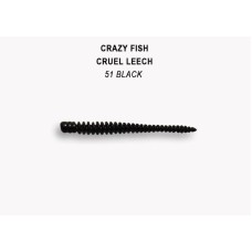 Силикон CRAZY FISH "Cruel Leech" 2.2" 8-55-6 цв. 51