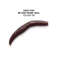 Силикон CRAZY FISH "MF Baby Worm 2" 66-50-9-EF цв. 100 (8шт.)