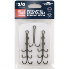 Крючки Двойники Narval Fishing Long Double Trouble, Teflon Coating № 4/0 (шт)