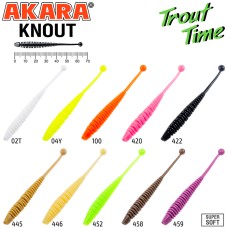 Силикон Akara Trout Time Knout 2.5" Cheese цв. 445 (10шт.)