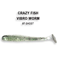 Силикон CRAZY FISH "Vibro Worm 5см" 3-5-2 цв. 7