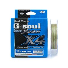 Шнур плет. YGK G-SOUL "Super Jigman X4" 200m #0.6 0.128mm 12LB 5.4kg