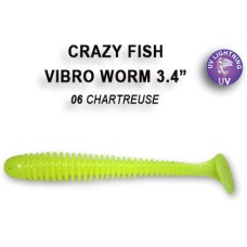 Силикон CRAZY FISH "Vibro Worm 4" 10см" 75-100-6 цв. 6