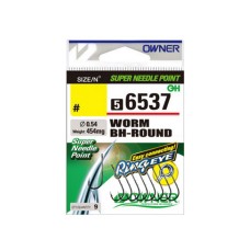 Крючки OWNER 56537 Worm BH-Round № 6 (9шт)